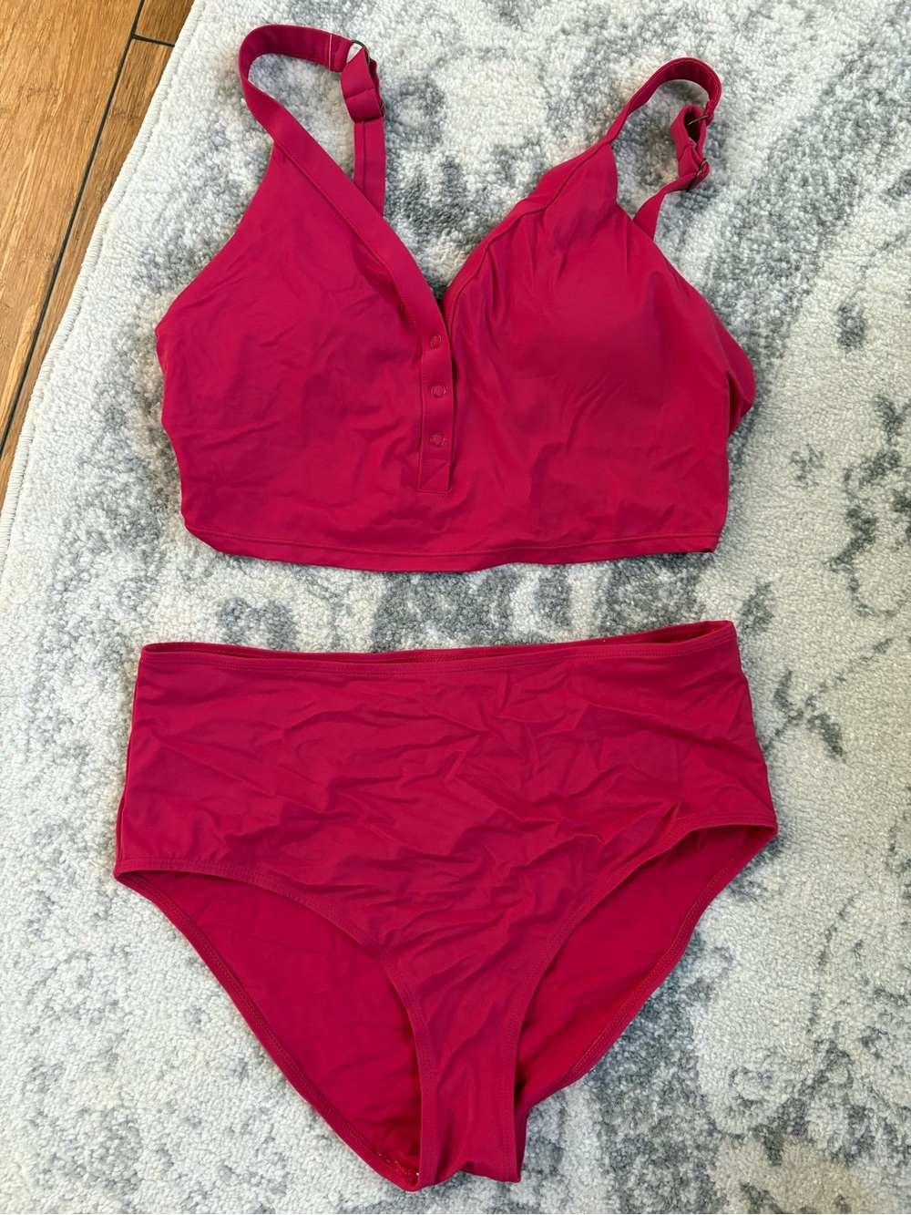 Deep Pink Two-Piece Bikini Set Andie Swim for Target